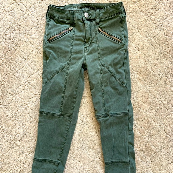 Khaki Hi-Rise jeggings - Picture 1 of 3